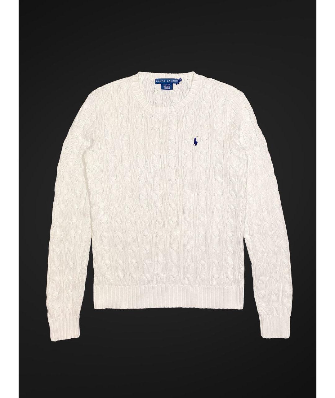 POLO RALPH LAUREN Белый хлопковый джемпер / свитер, фото 2