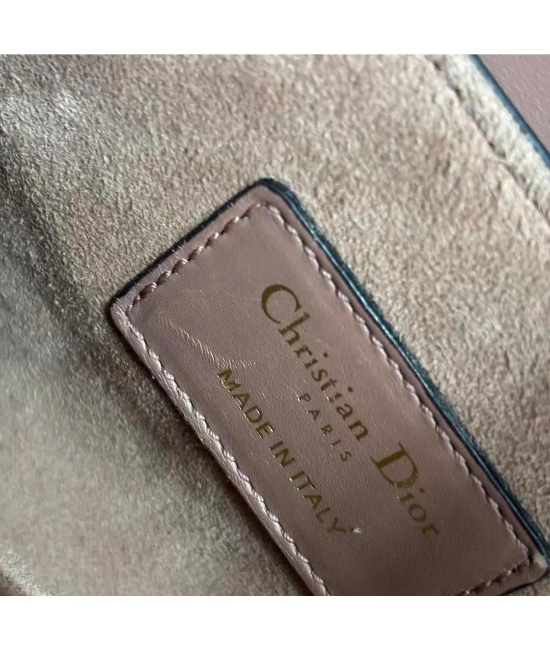 CHRISTIAN DIOR Коричневая кожаная сумка через плечо, фото 6
