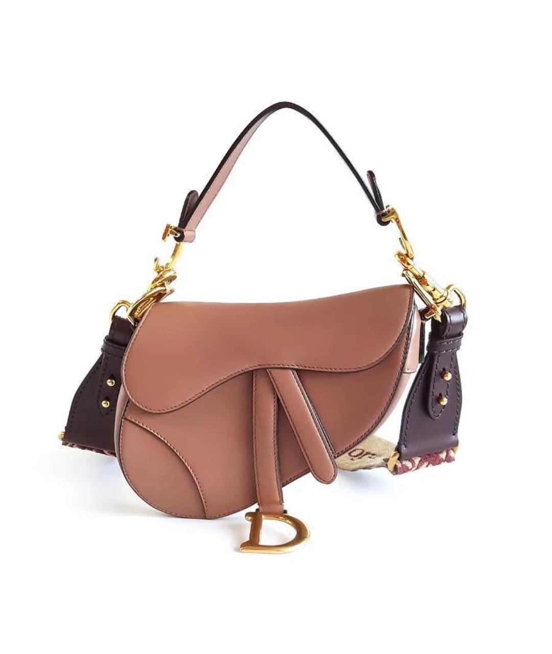 CHRISTIAN DIOR Коричневая кожаная сумка через плечо, фото 7