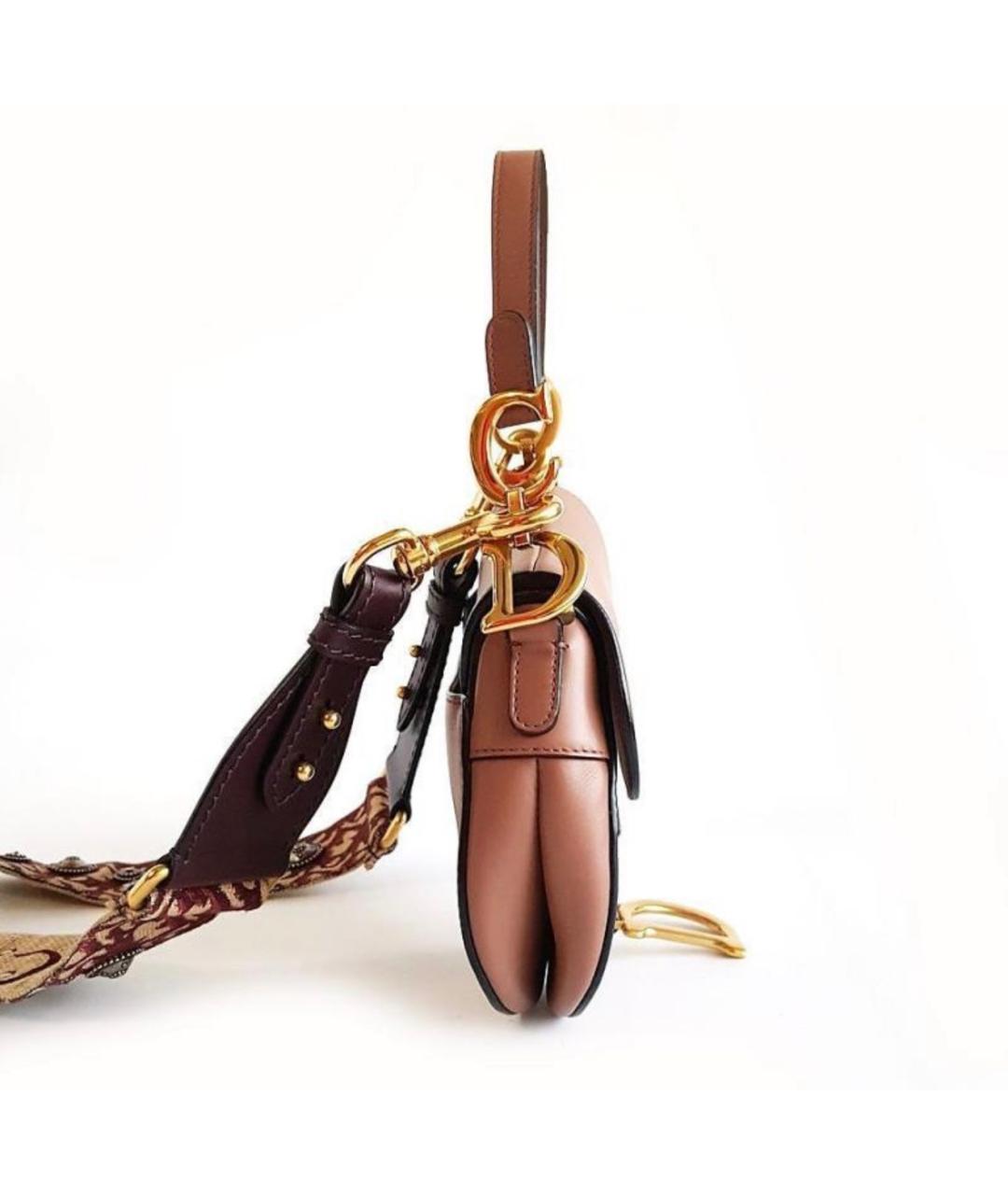 CHRISTIAN DIOR Коричневая кожаная сумка через плечо, фото 3