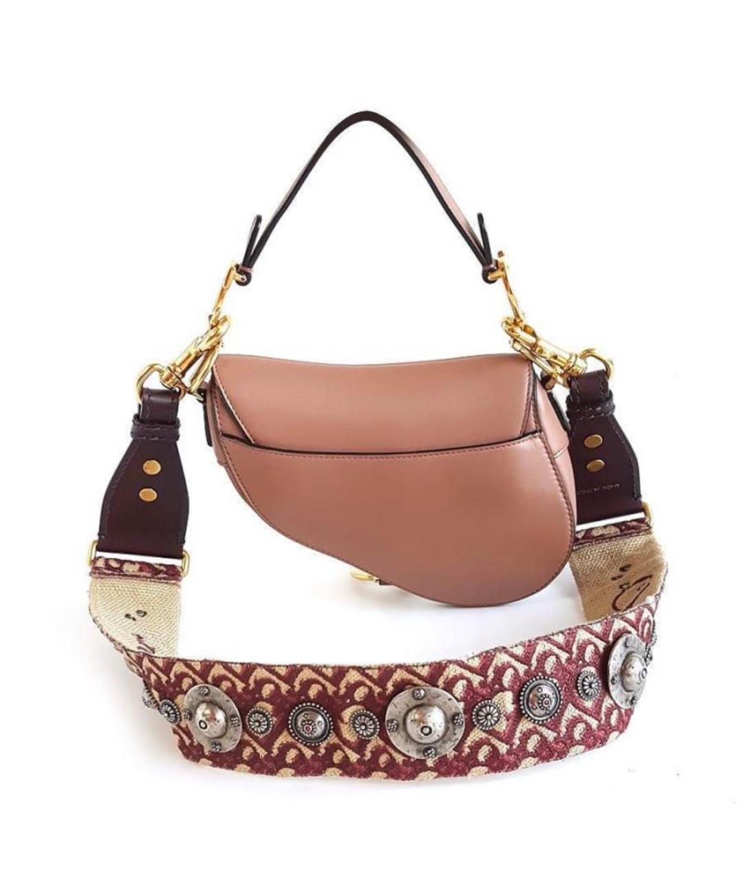 CHRISTIAN DIOR Коричневая кожаная сумка через плечо, фото 2