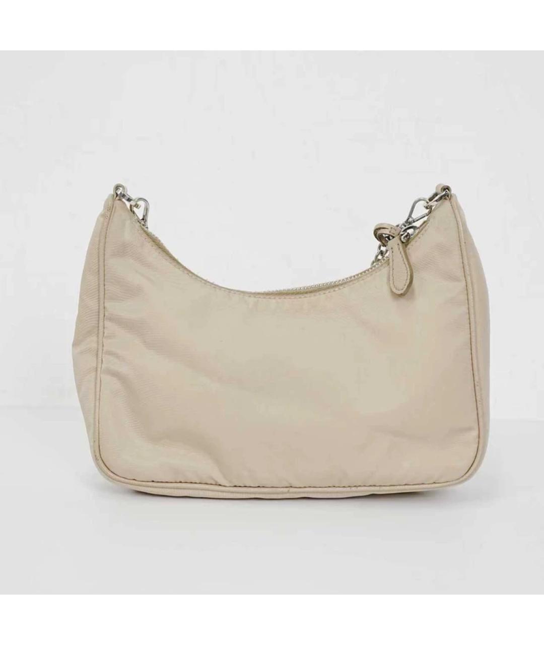 PRADA Бежевая синтетическая сумка через плечо, фото 6