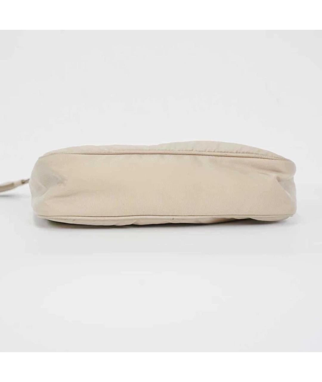 PRADA Бежевая синтетическая сумка через плечо, фото 3