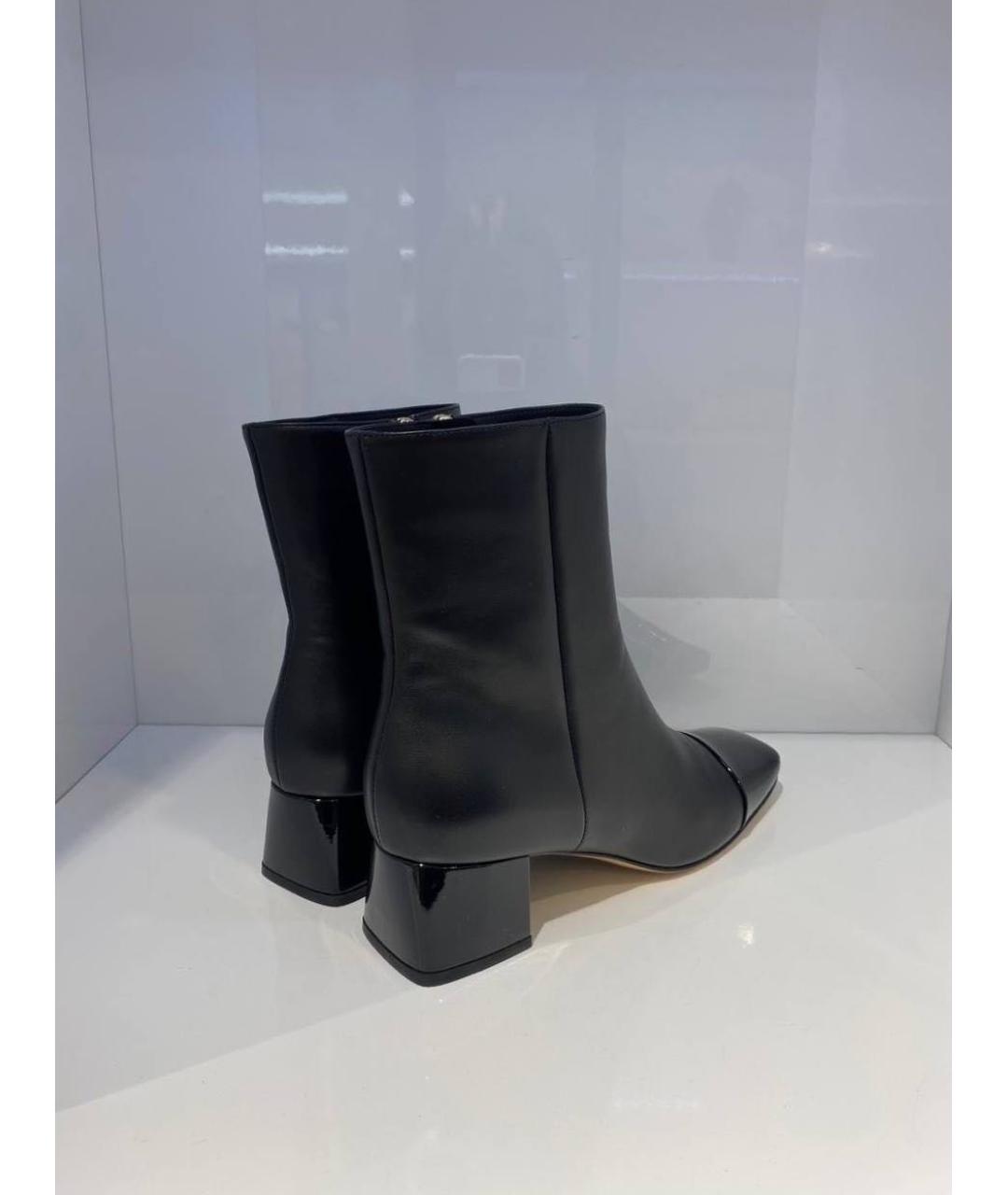 GIANVITO ROSSI Черные кожаные ботильоны, фото 3