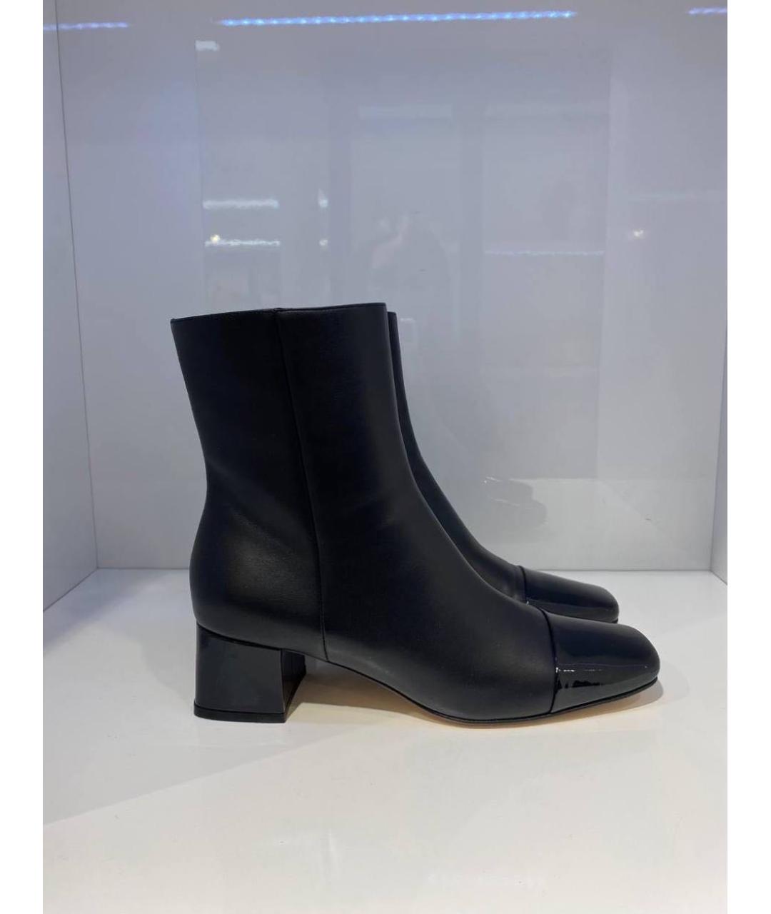 GIANVITO ROSSI Черные кожаные ботильоны, фото 4