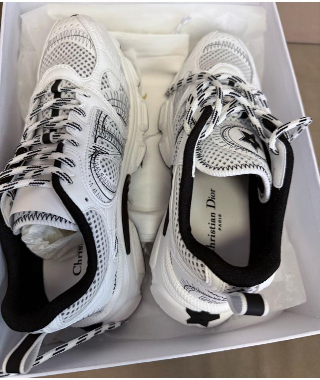 CHRISTIAN DIOR Белые кожаные кроссовки, фото 4