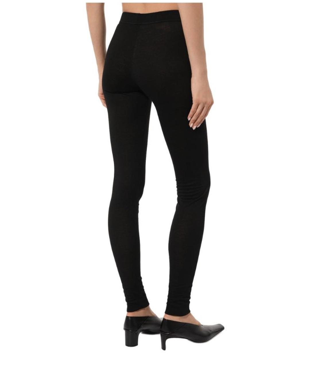 JIL SANDER Черные полиэстеровые леггинсы и велосипедки, фото 2