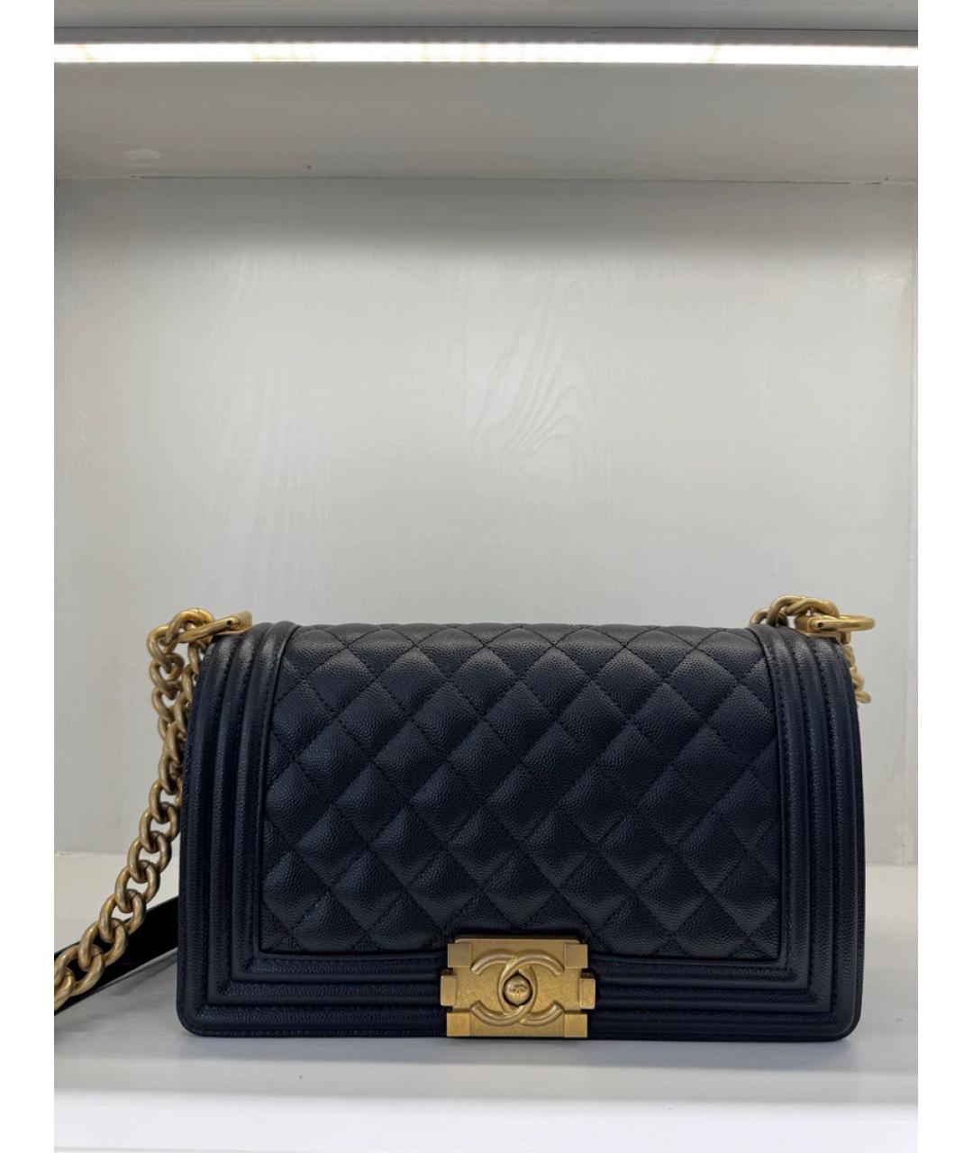 CHANEL Черная кожаная сумка через плечо, фото 7