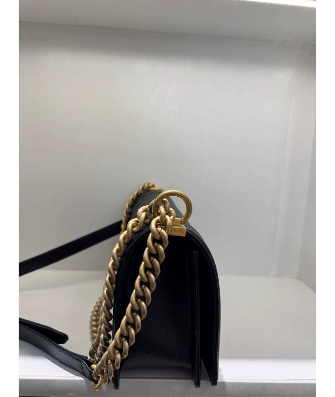 CHANEL Черная кожаная сумка через плечо, фото 4