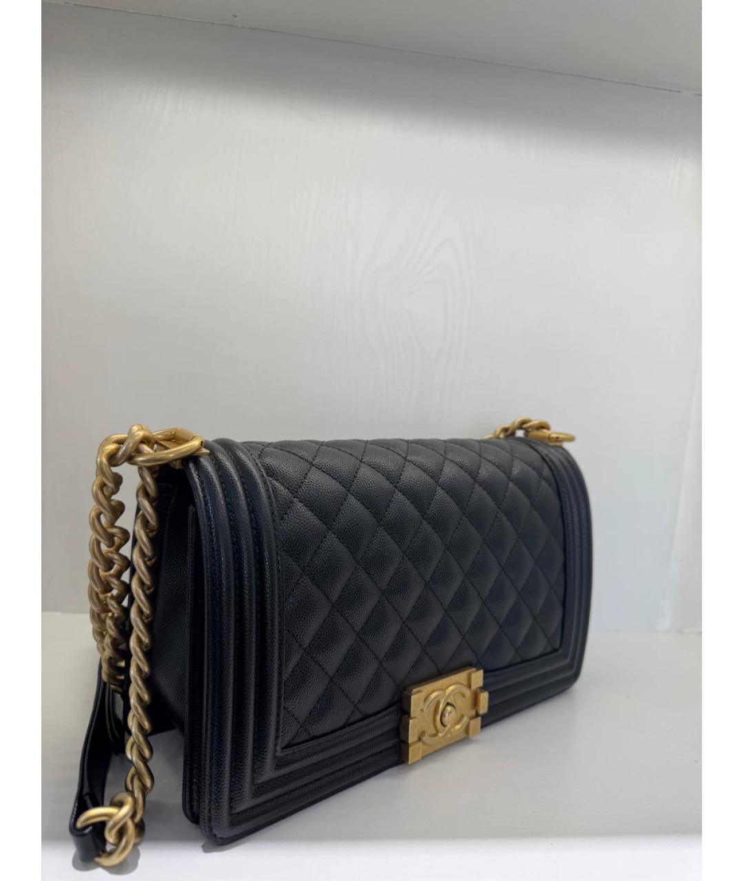 CHANEL Черная кожаная сумка через плечо, фото 3