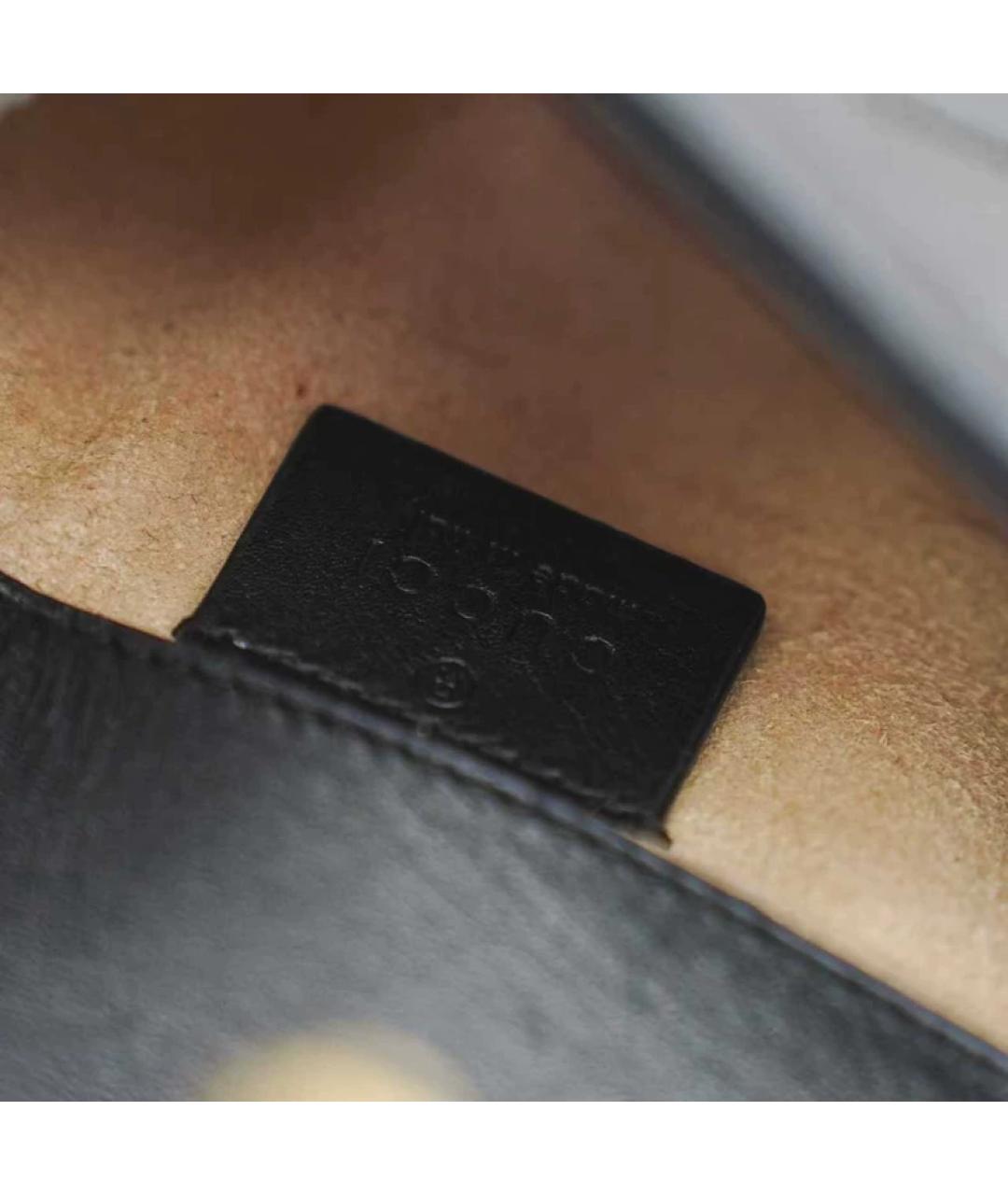 GUCCI Черная кожаная сумка через плечо, фото 3