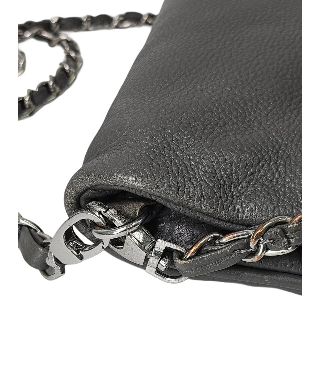 ZADIG & VOLTAIRE Серая кожаная сумка через плечо, фото 9