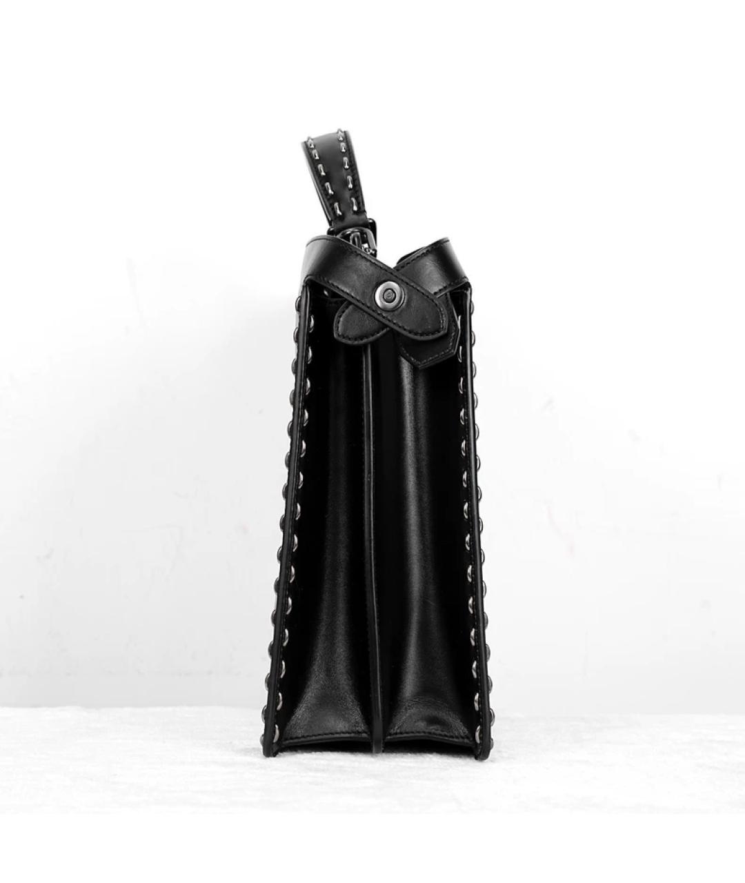 FENDI Черный кожаный портфель, фото 6