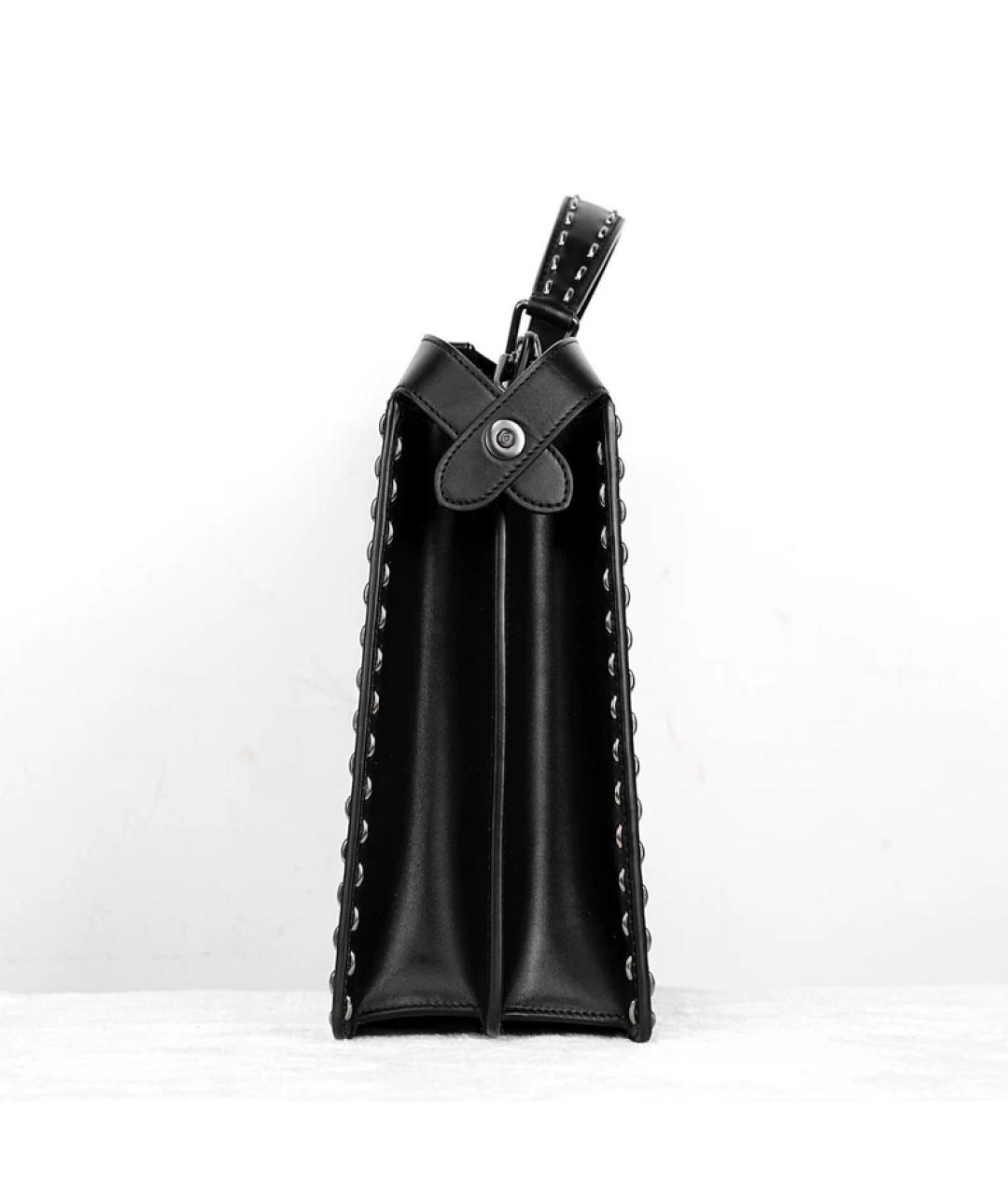 FENDI Черный кожаный портфель, фото 8