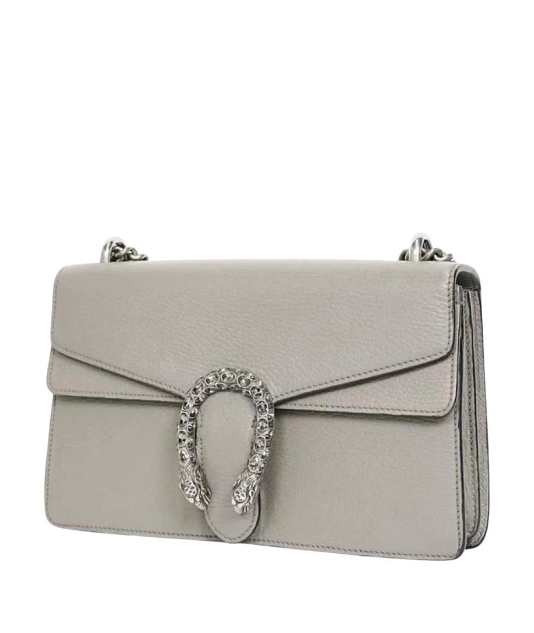 GUCCI Серая кожаная сумка через плечо, фото 1