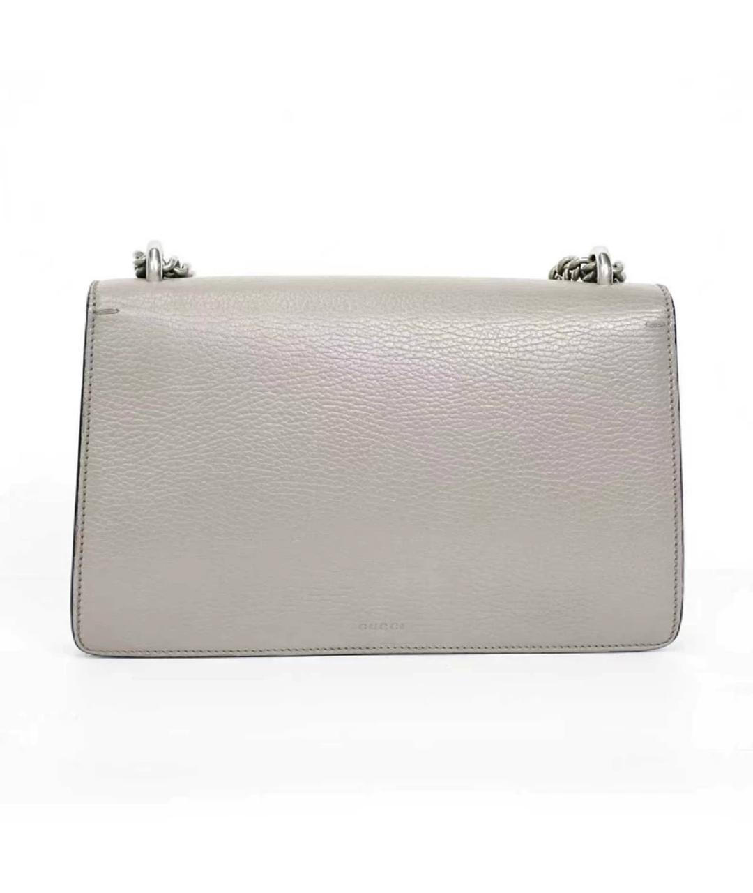 GUCCI Серая кожаная сумка через плечо, фото 4