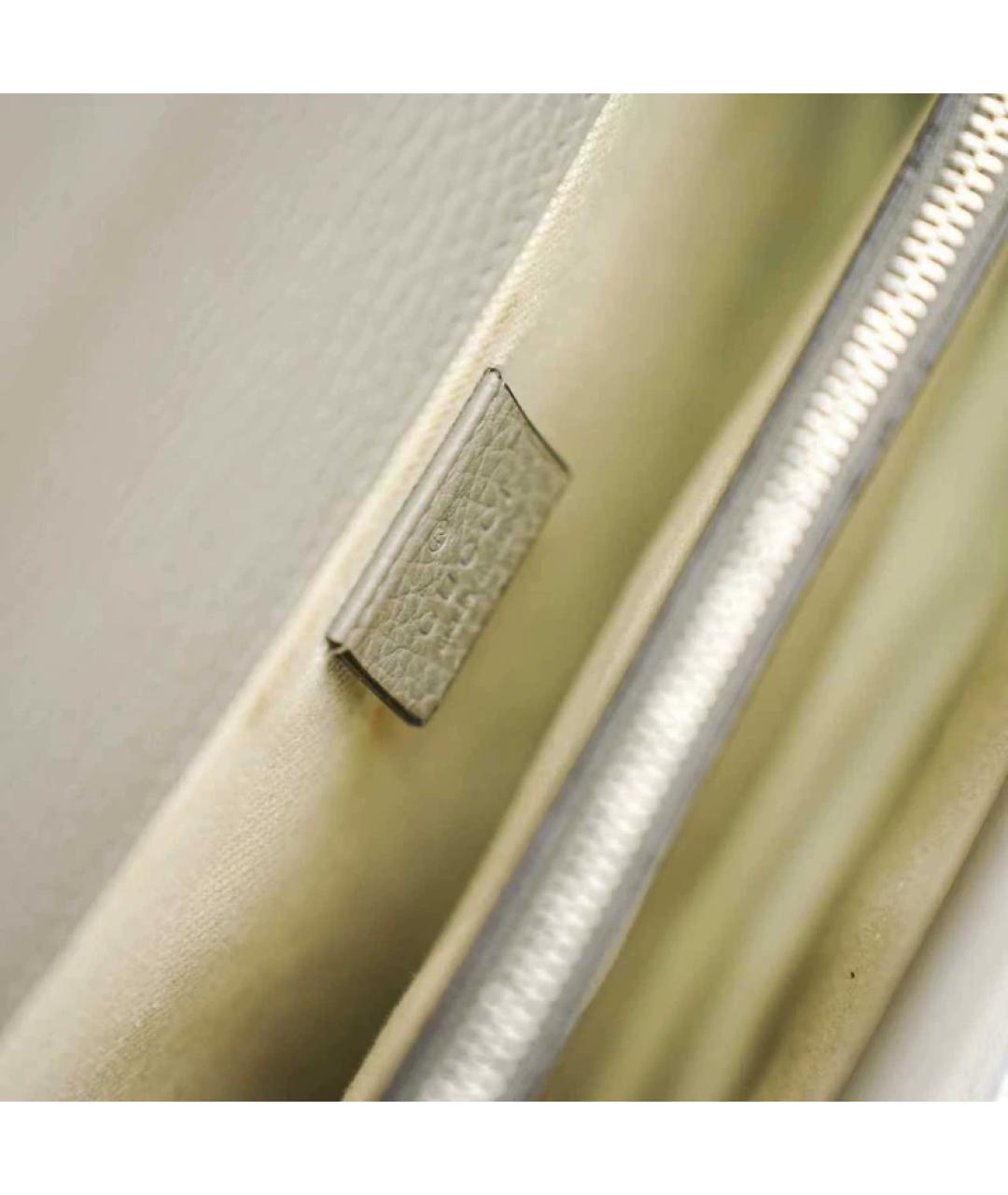 GUCCI Серая кожаная сумка через плечо, фото 8