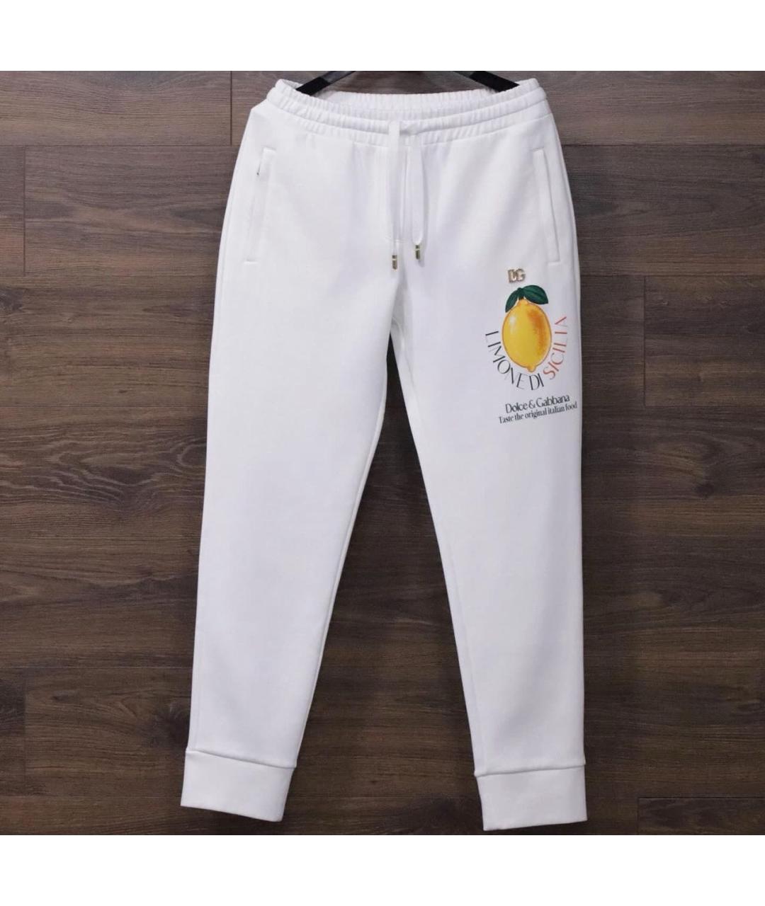 DOLCE&GABBANA Белый хлопковый костюм с брюками, фото 2