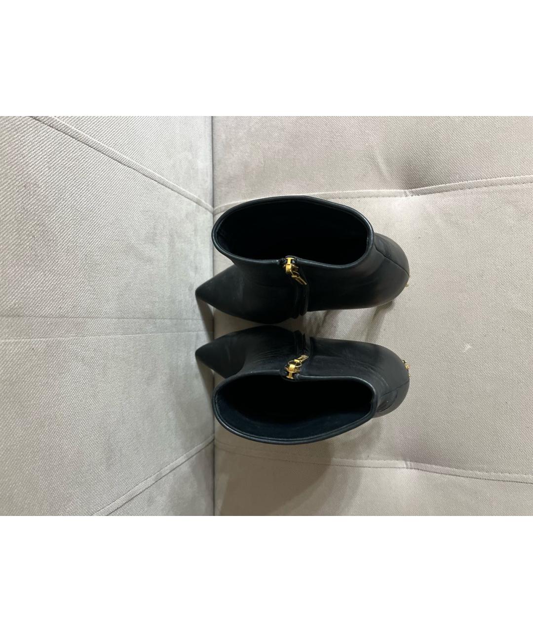 DOLCE&GABBANA Черные кожаные ботильоны, фото 3