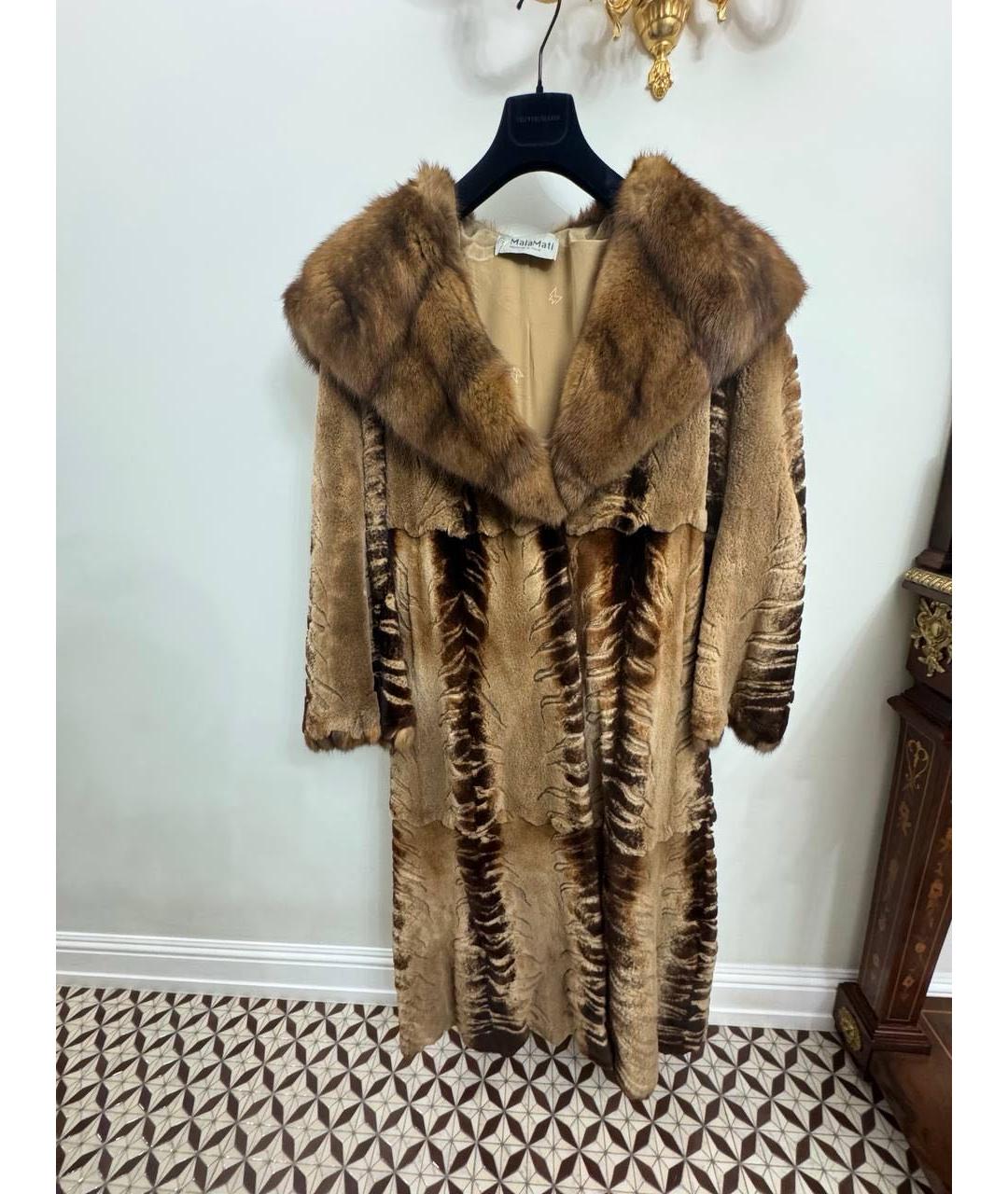 MALA MATI Коричневая меховая шуба, фото 6