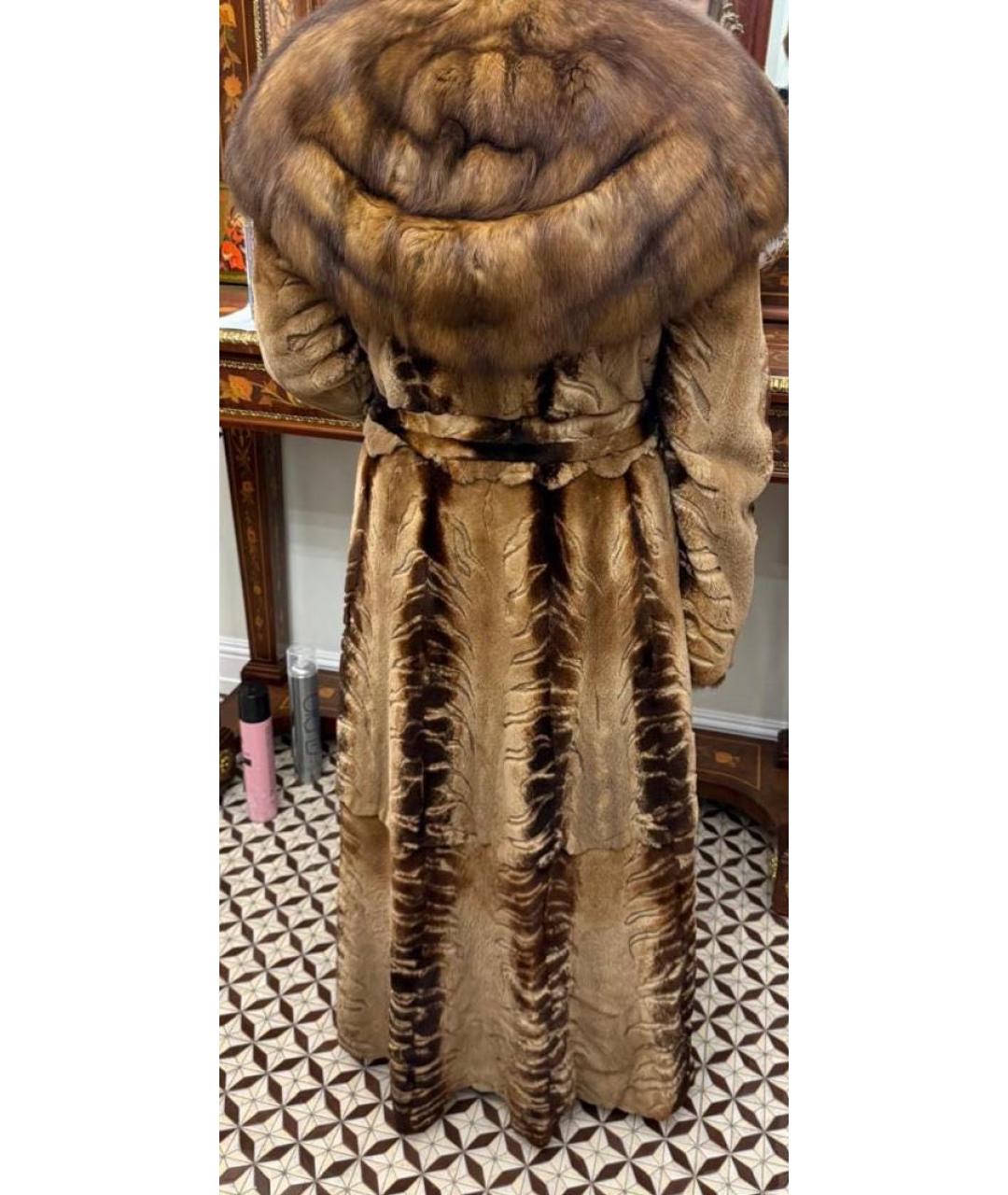 MALA MATI Коричневая меховая шуба, фото 3