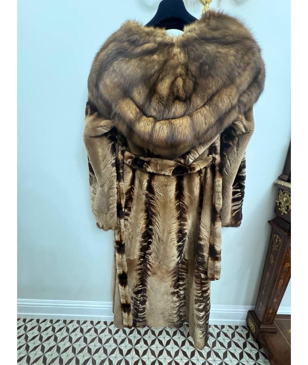 MALA MATI Коричневая меховая шуба, фото 2