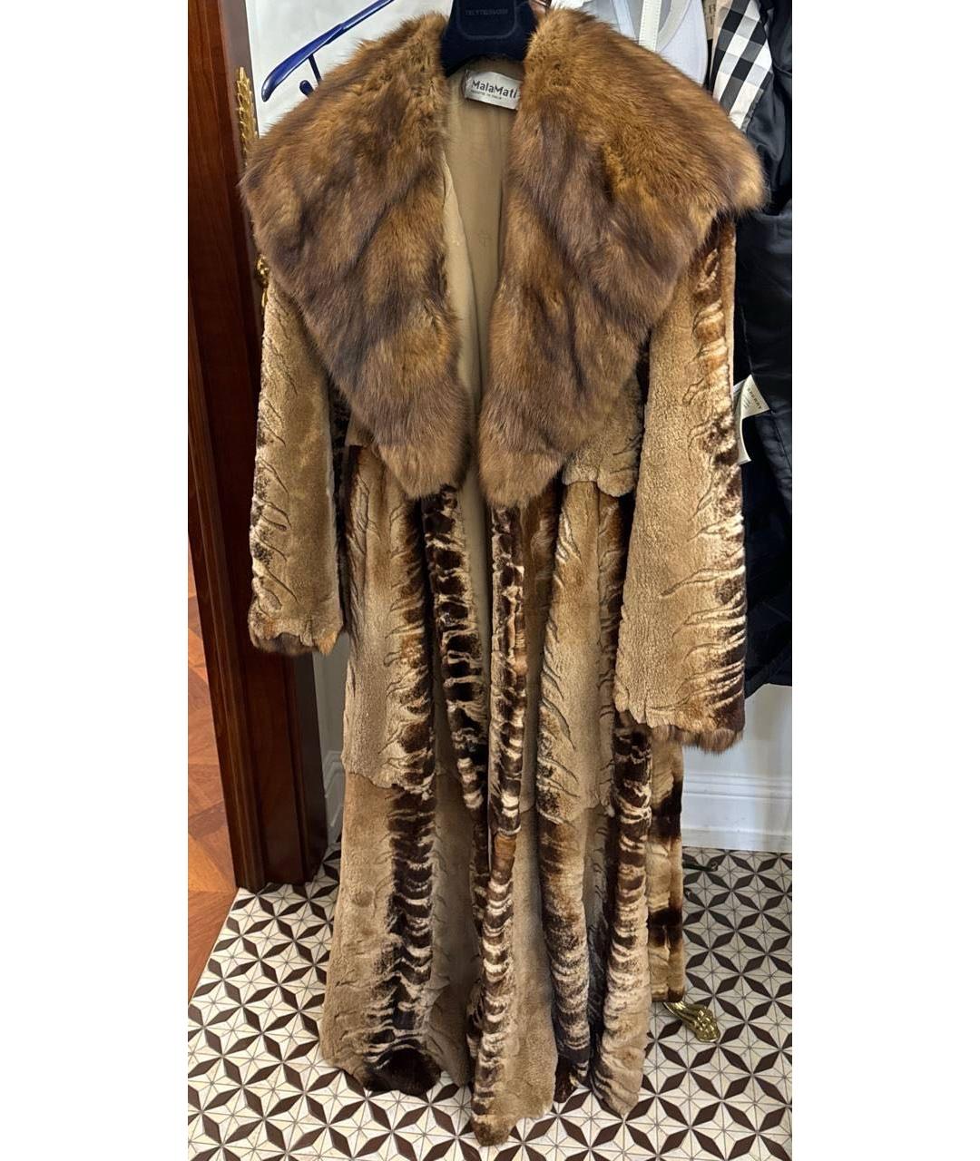 MALA MATI Коричневая меховая шуба, фото 5