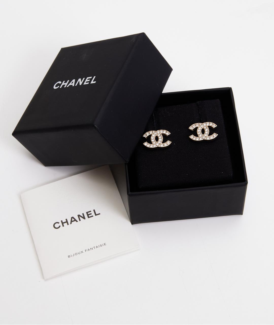 CHANEL Золотые металлические серьги, фото 3