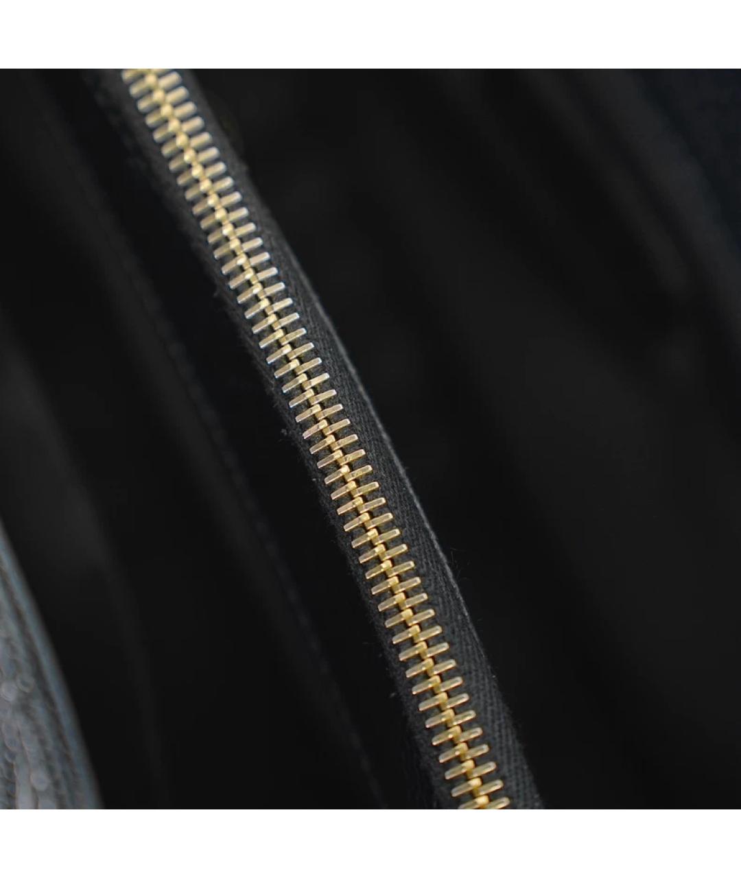 CHANEL Черная кожаная сумка с короткими ручками, фото 8