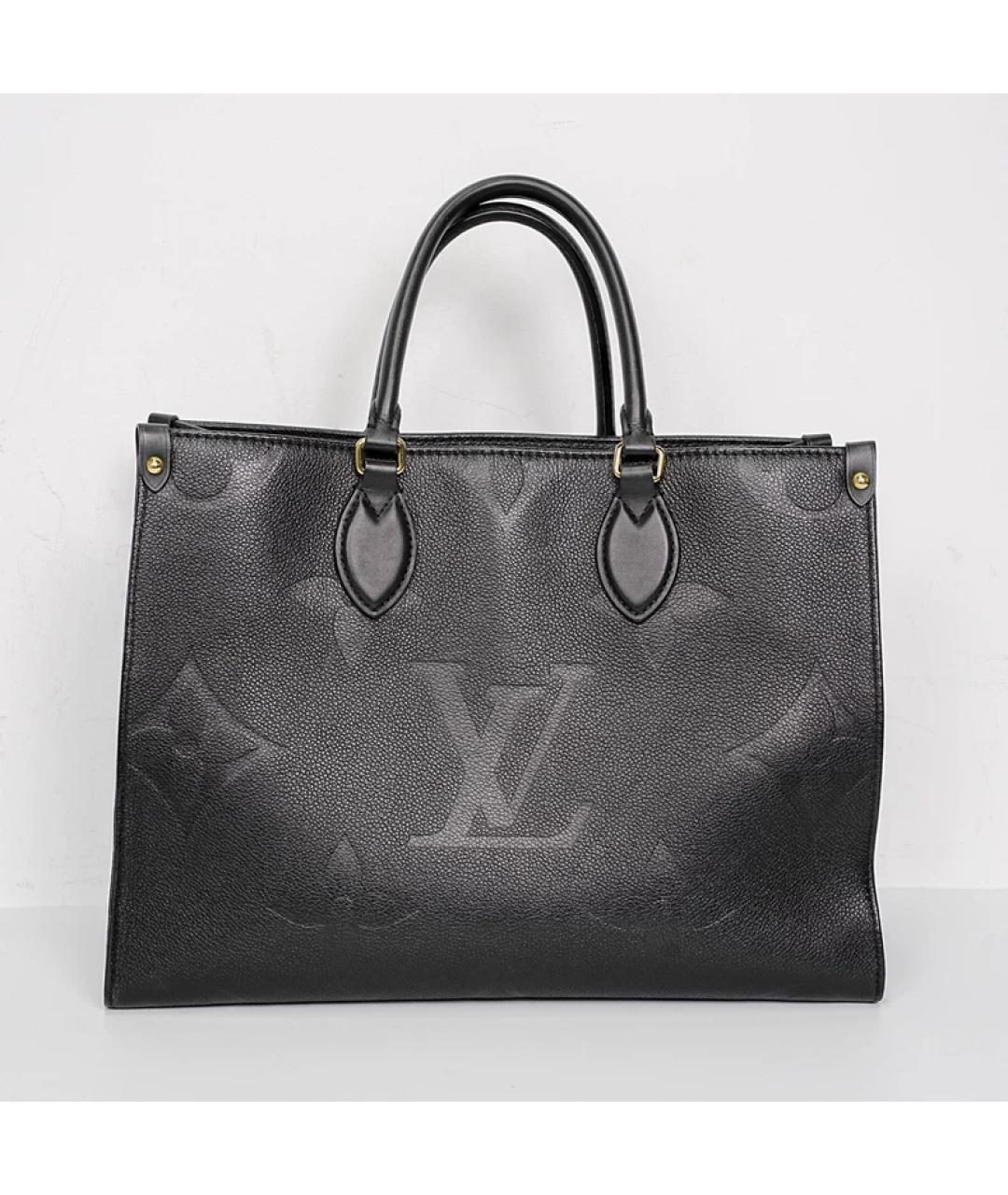 LOUIS VUITTON Черная кожаная сумка с короткими ручками, фото 4