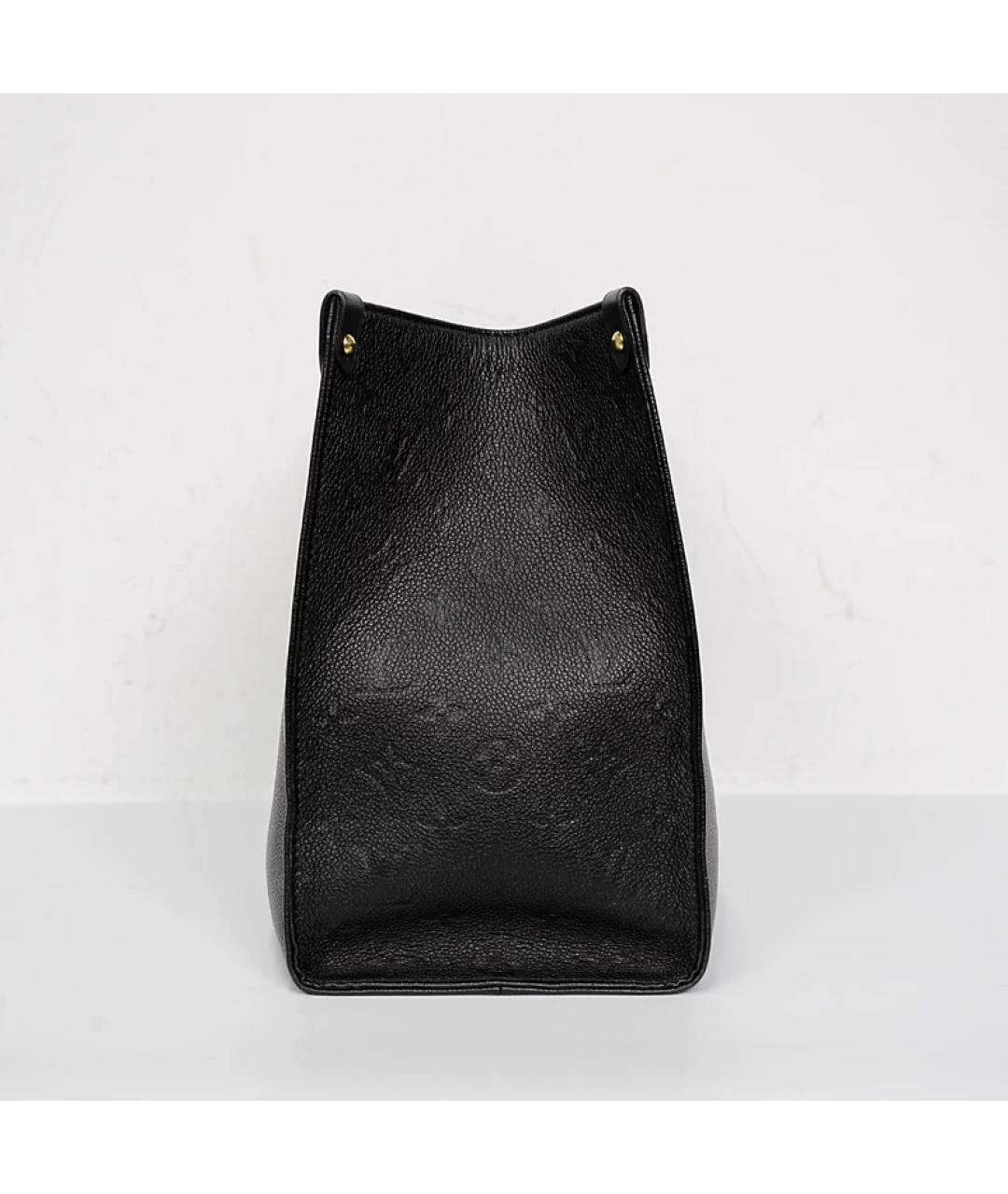 LOUIS VUITTON Черная кожаная сумка с короткими ручками, фото 5