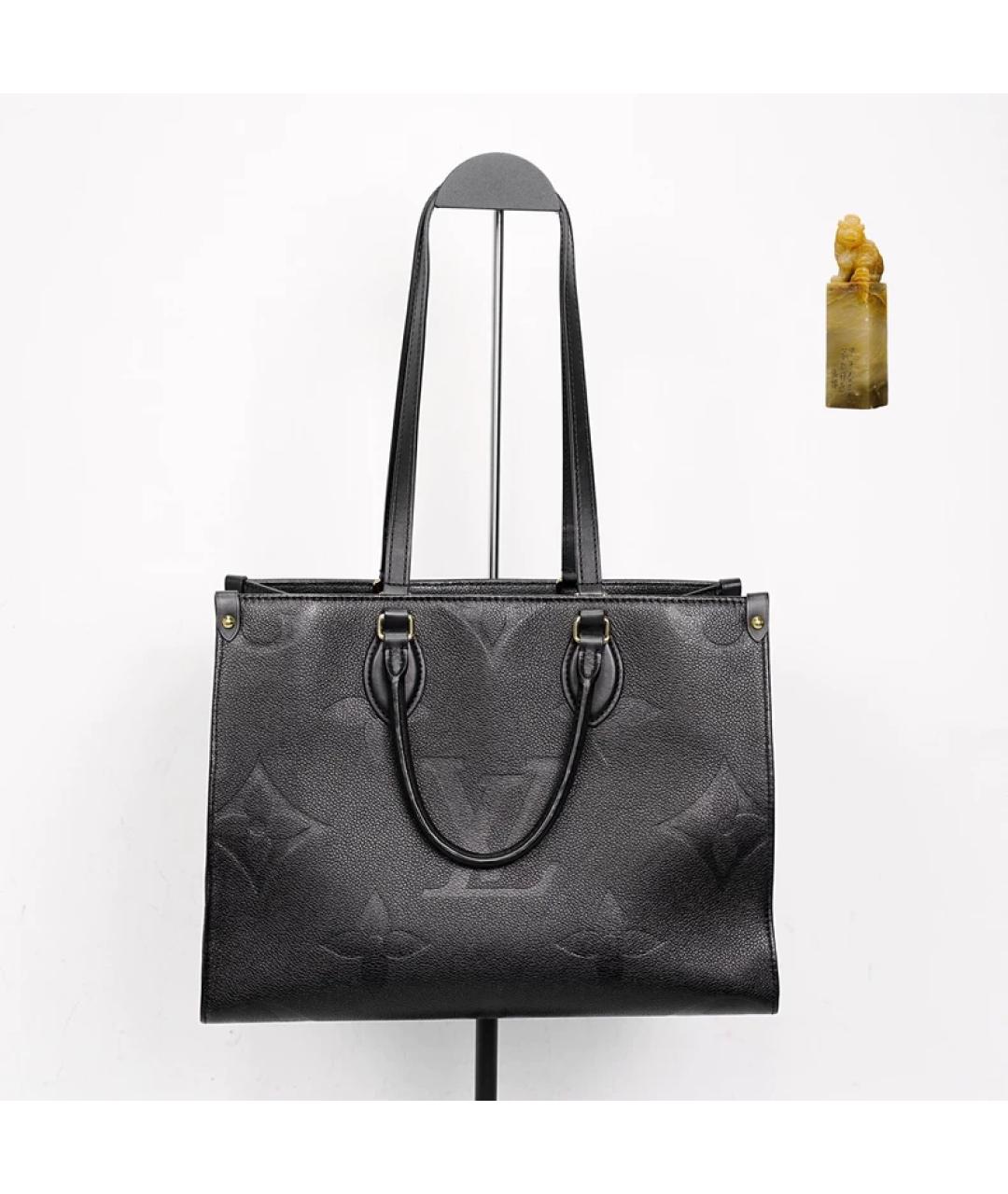 LOUIS VUITTON Черная кожаная сумка с короткими ручками, фото 9