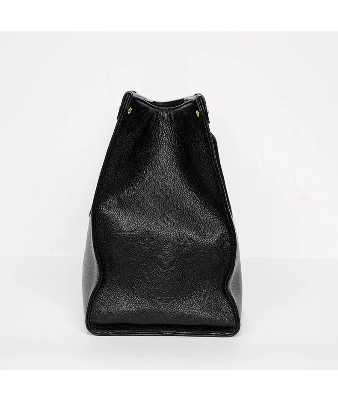 LOUIS VUITTON Черная кожаная сумка с короткими ручками, фото 6