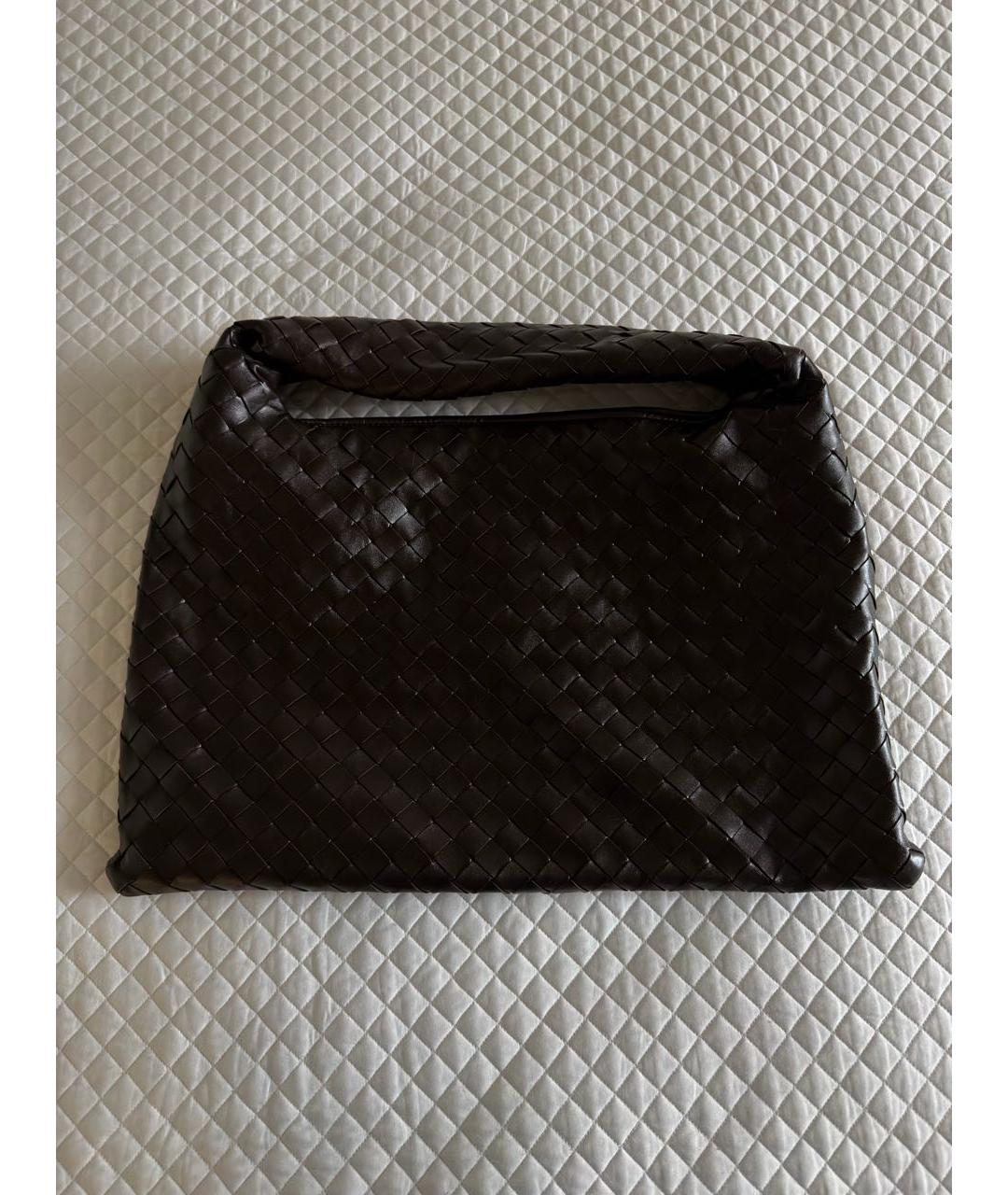 BOTTEGA VENETA Коричневая кожаная сумка через плечо, фото 5