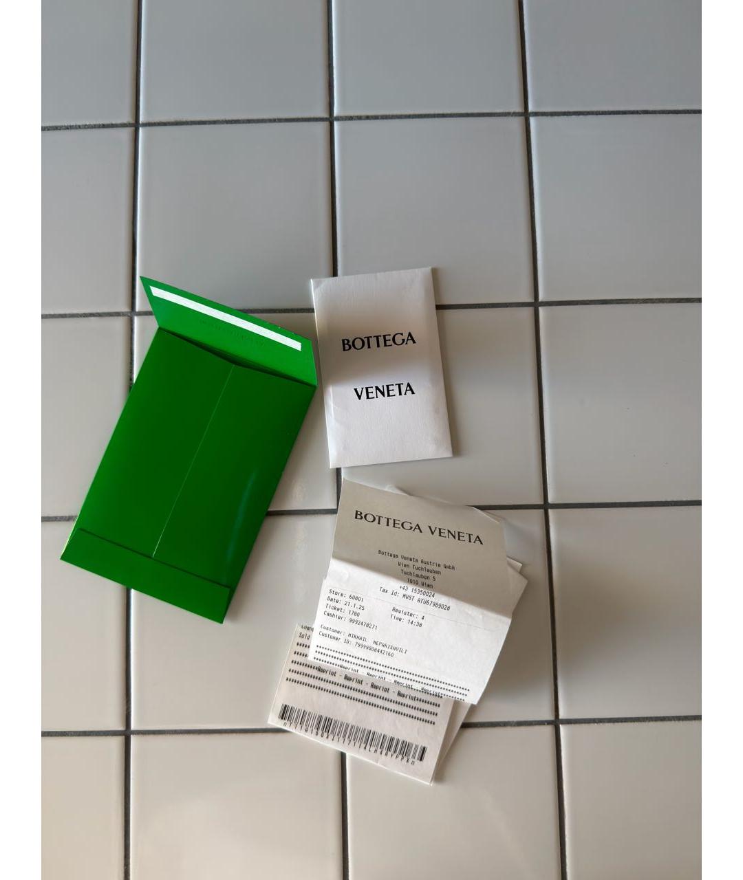 BOTTEGA VENETA Коричневая кожаная сумка через плечо, фото 5