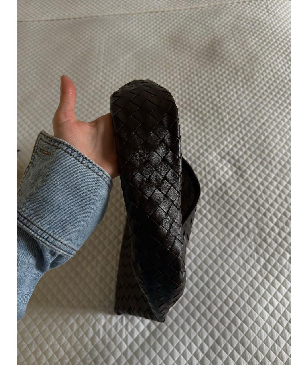 BOTTEGA VENETA Коричневая кожаная сумка через плечо, фото 4