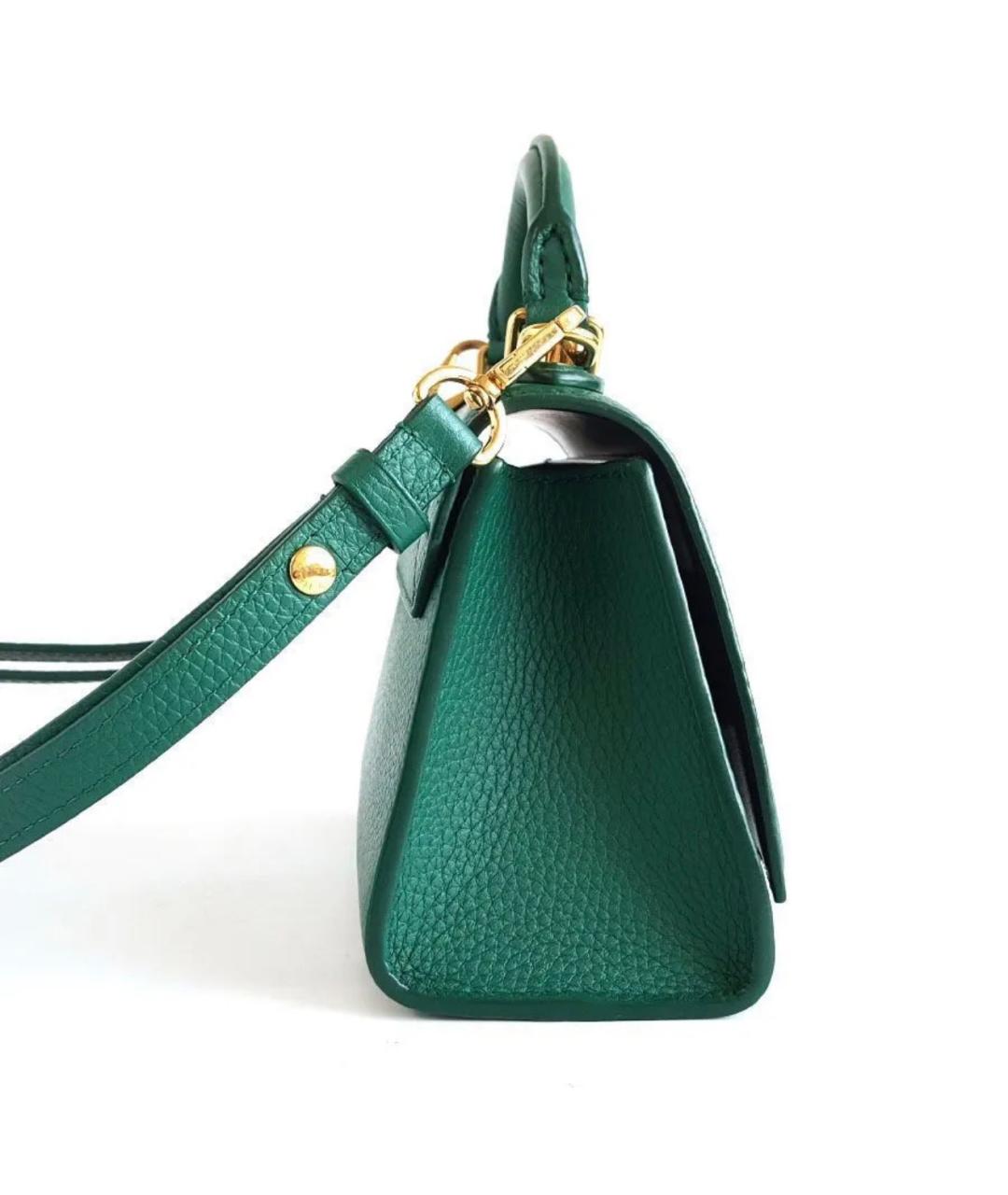 LOUIS VUITTON Зеленая кожаная сумка с короткими ручками, фото 7