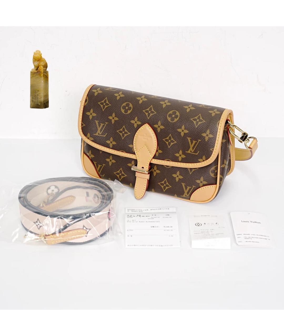 LOUIS VUITTON Коричневая сумка через плечо, фото 9