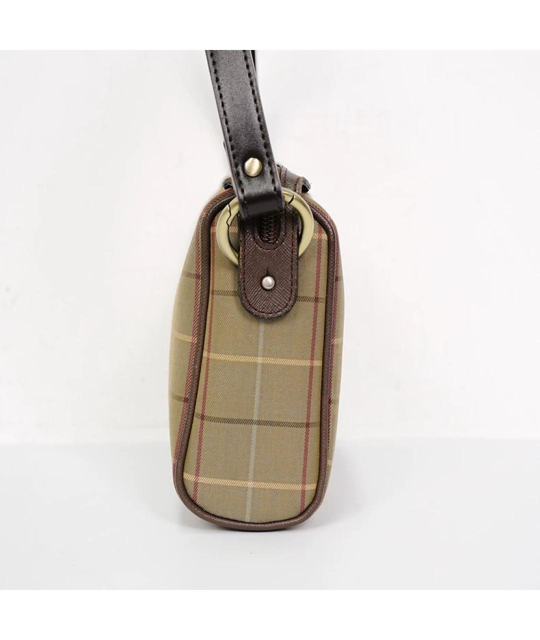 BURBERRY Бежевая тканевая сумка с короткими ручками, фото 6