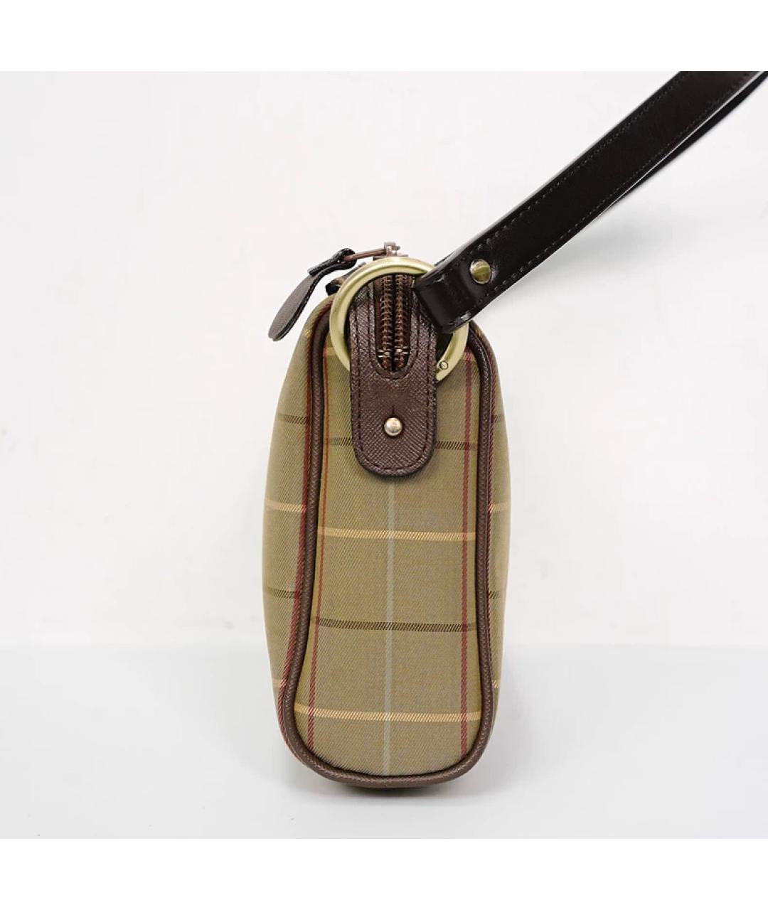 BURBERRY Бежевая тканевая сумка с короткими ручками, фото 4