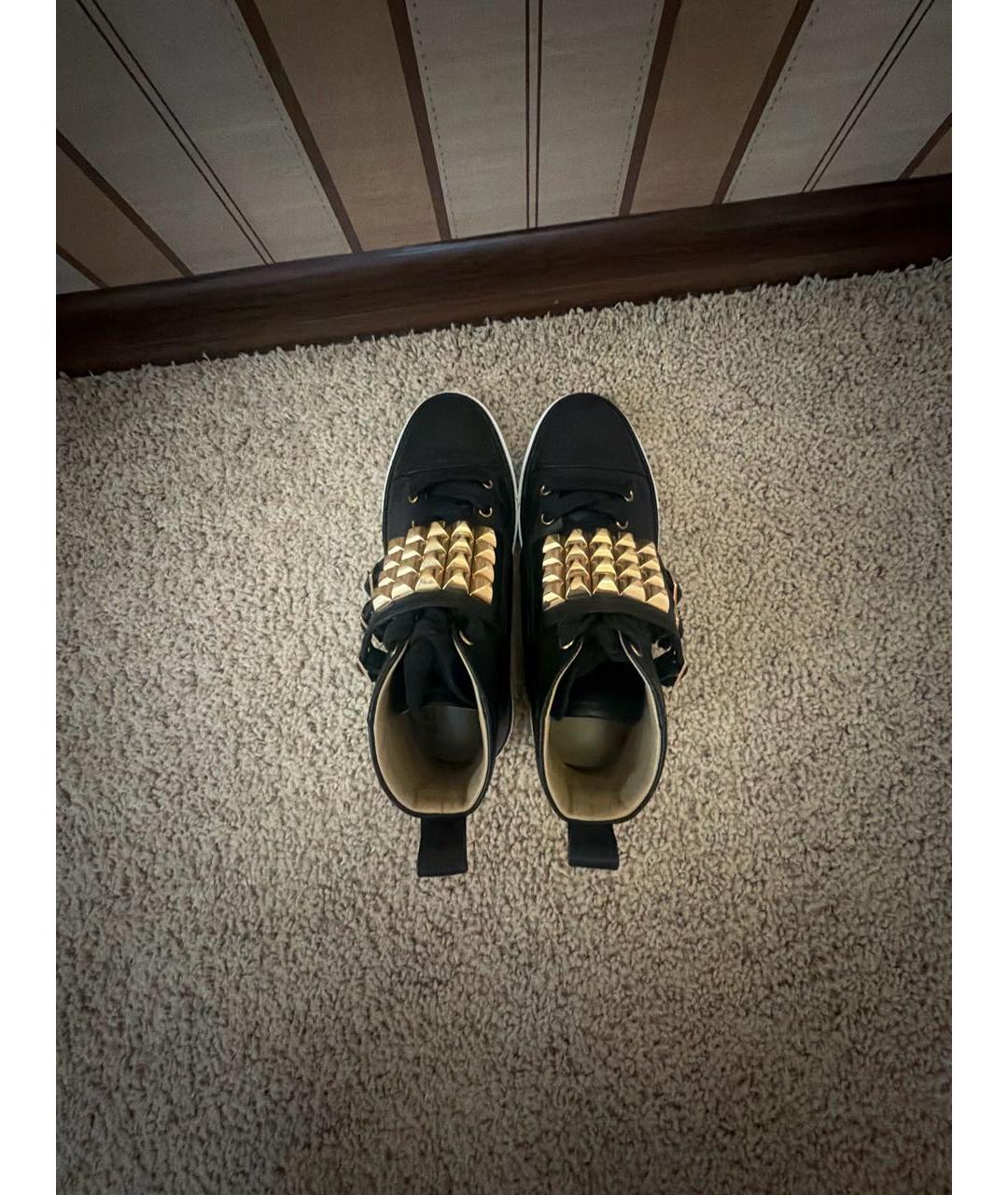 HERMES Черные кожаные кроссовки, фото 3