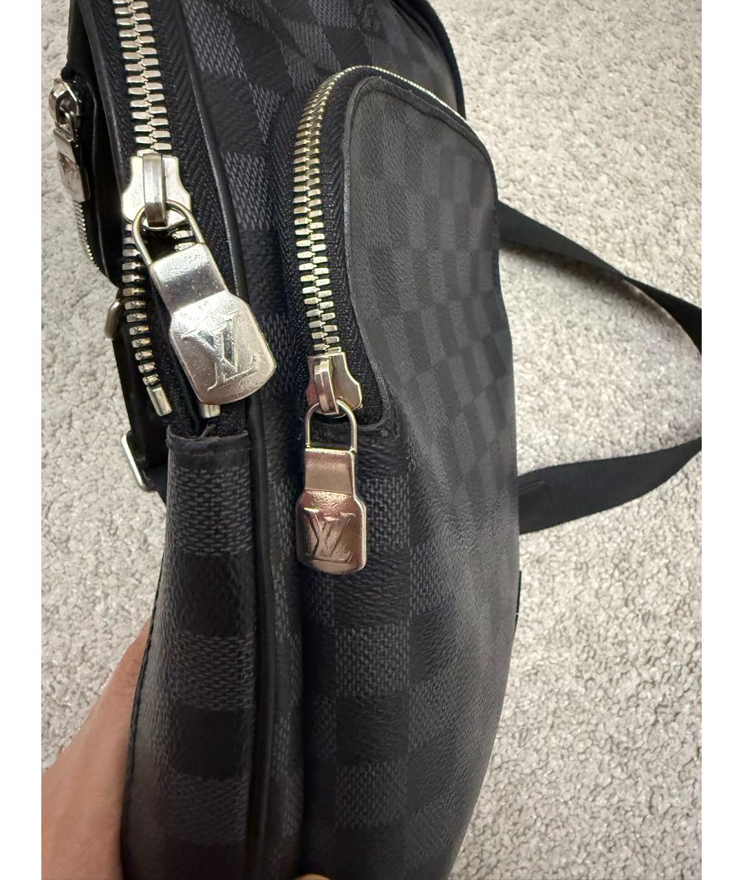 LOUIS VUITTON Антрацитовая сумка на плечо, фото 2