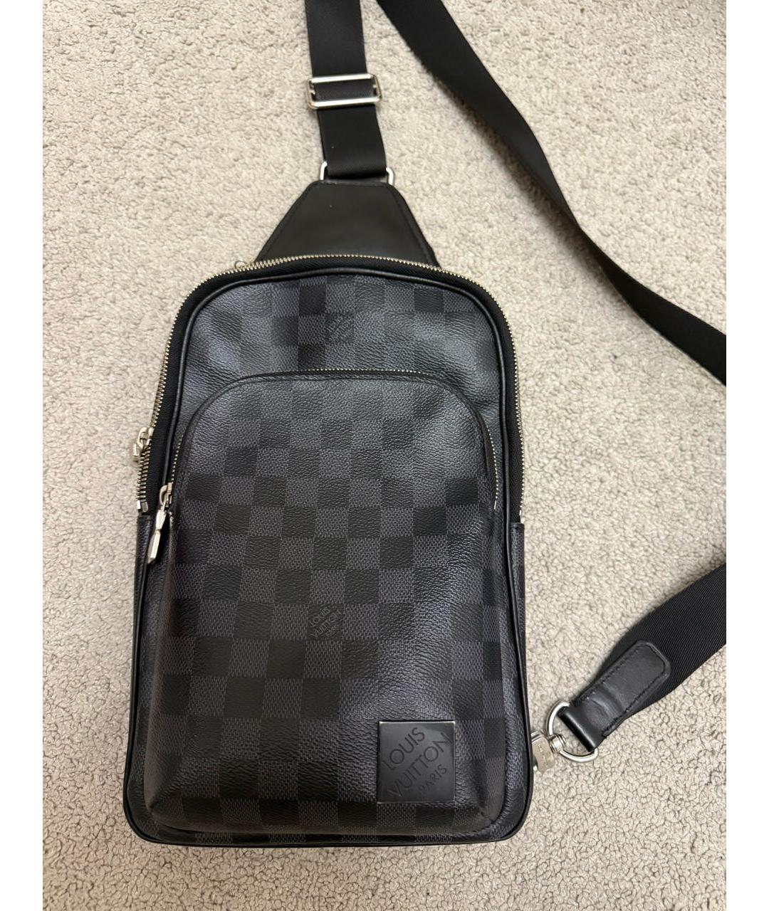 LOUIS VUITTON Антрацитовая сумка на плечо, фото 7