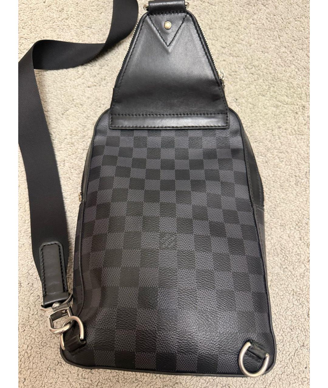 LOUIS VUITTON Антрацитовая сумка на плечо, фото 4