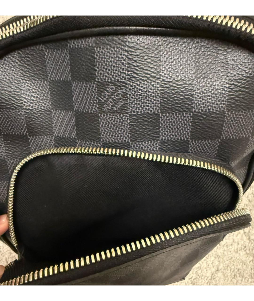 LOUIS VUITTON Антрацитовая сумка на плечо, фото 6