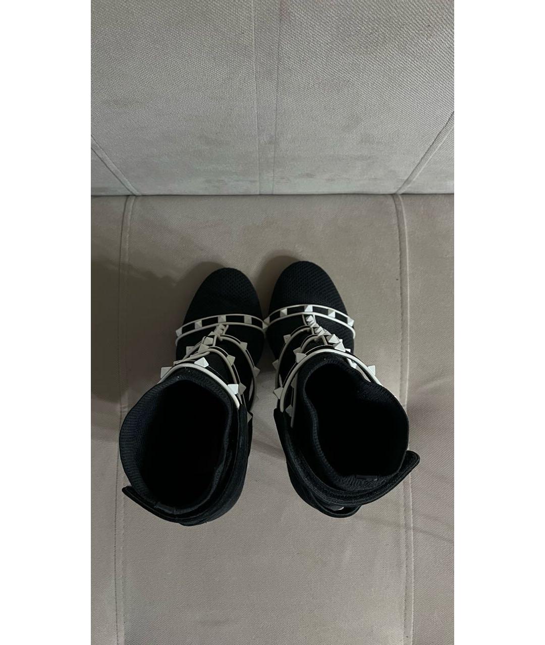 VALENTINO Черные текстильные ботильоны, фото 3