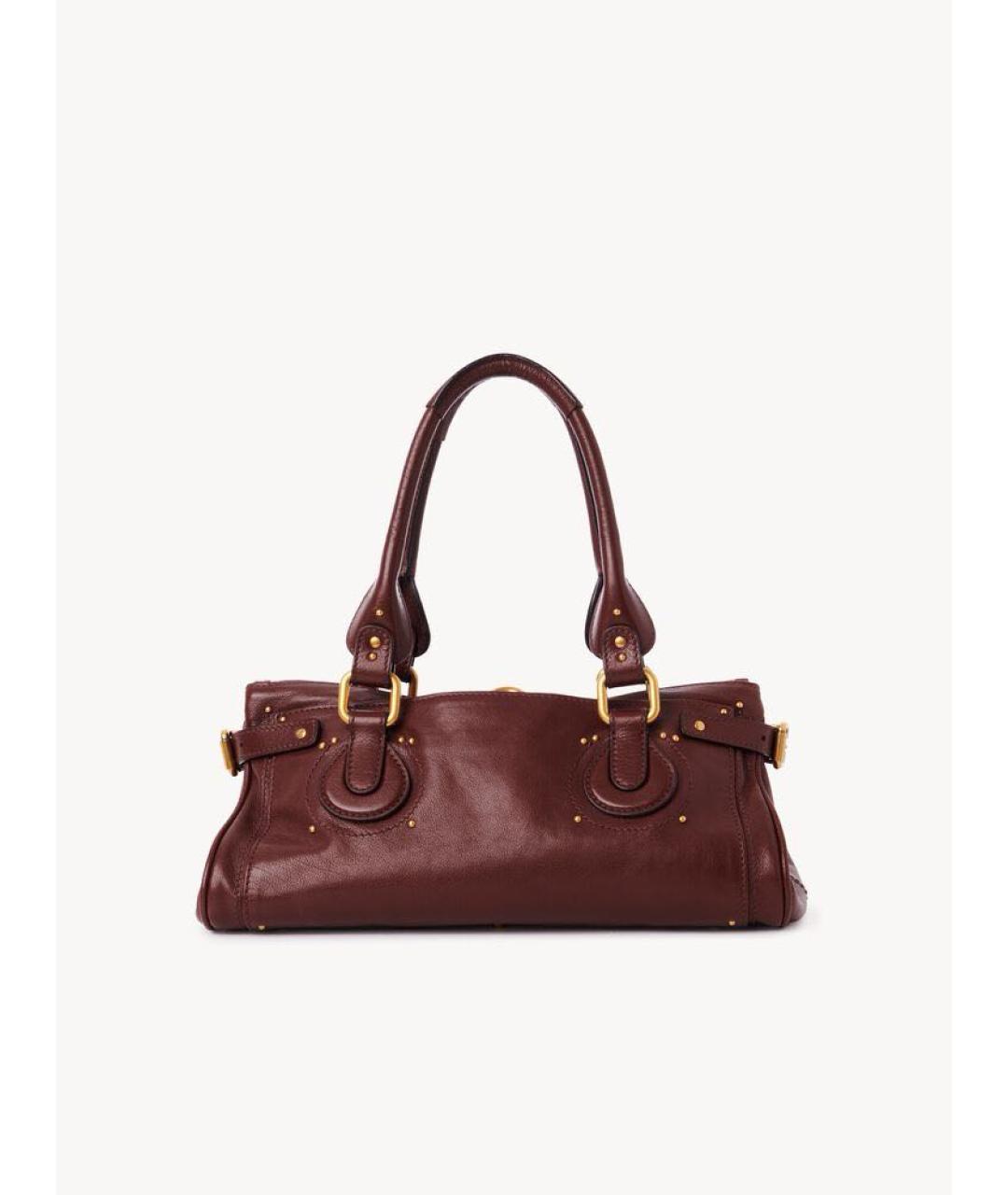 CHLOE Коричневая кожаная сумка с короткими ручками, фото 2