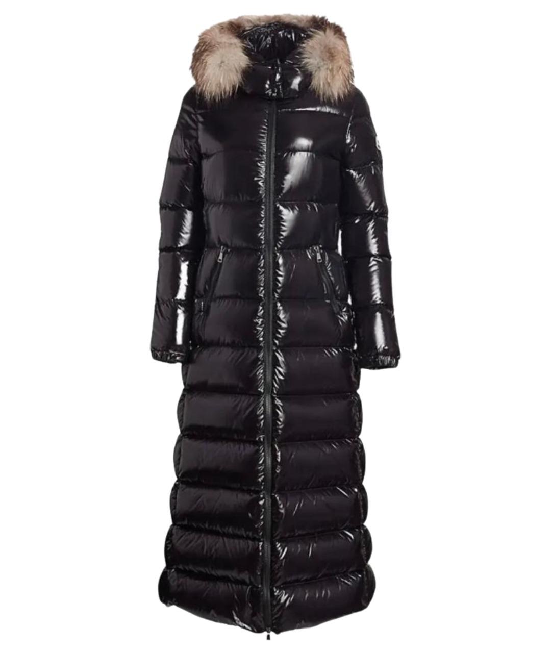 MONCLER Черный синтетический пуховик, фото 1