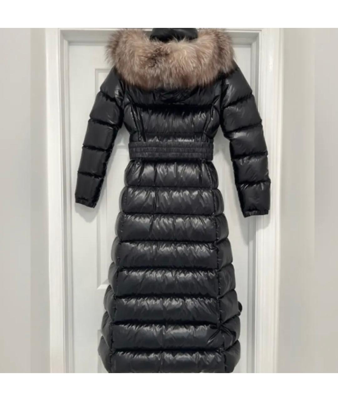 MONCLER Черный синтетический пуховик, фото 2