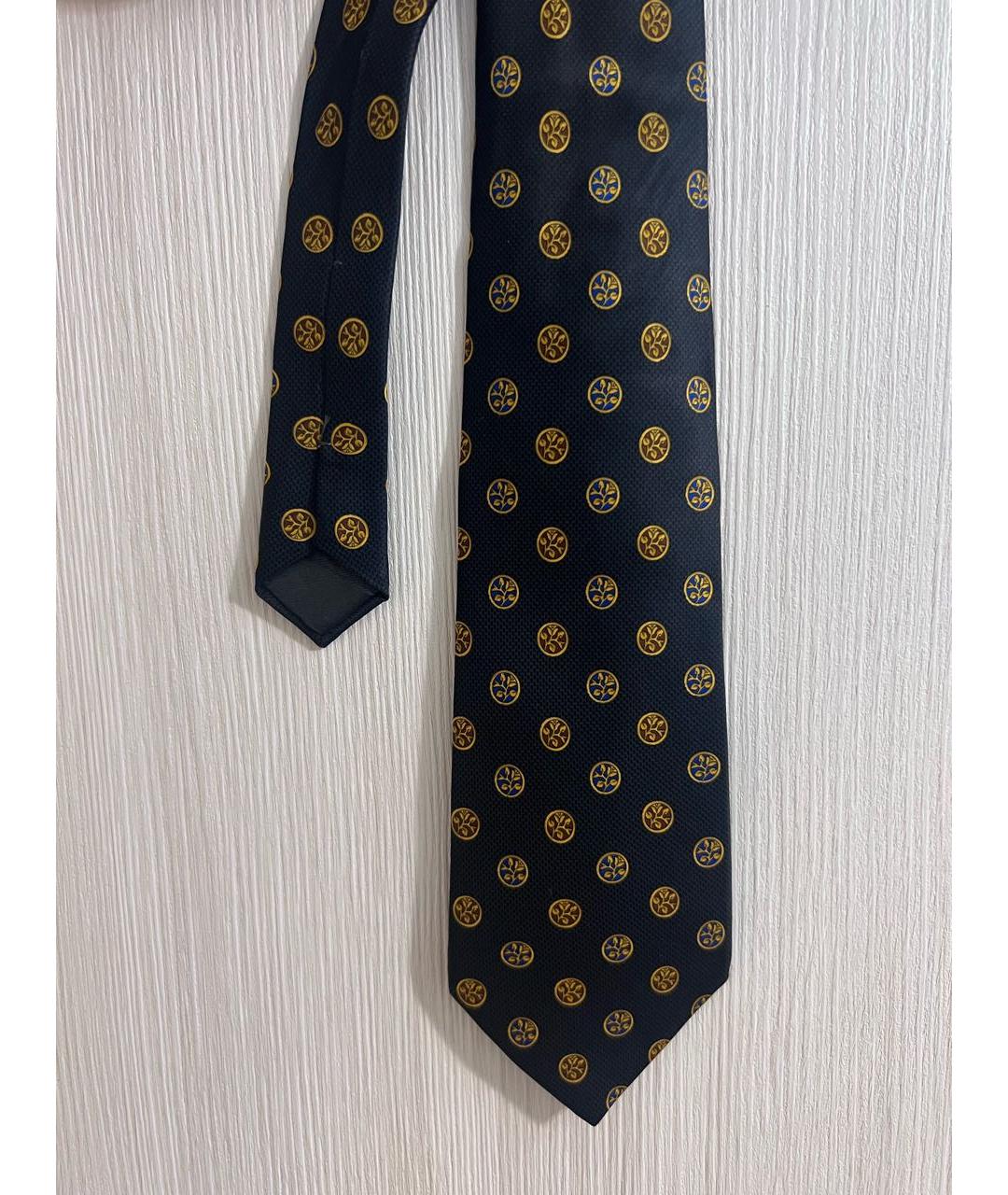 LANVIN Темно-синий шелковый галстук, фото 2